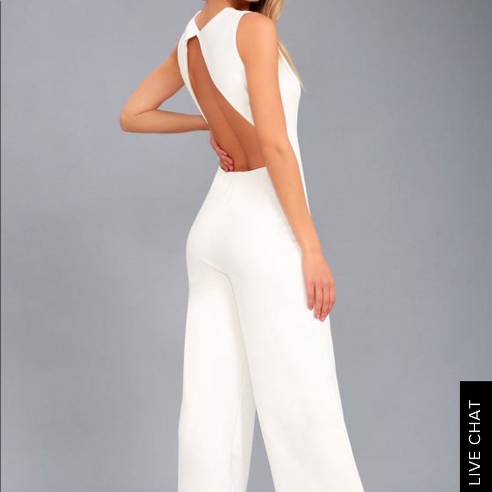 Lulu’s NWT White Jumpsuit - “Refine and Poise”
